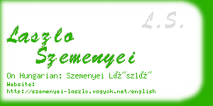 laszlo szemenyei business card